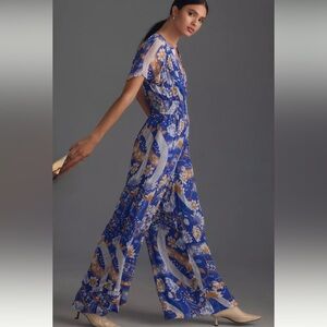 Anthropologie The Somerset Jumpsuit: Chiffon Edition/ M
